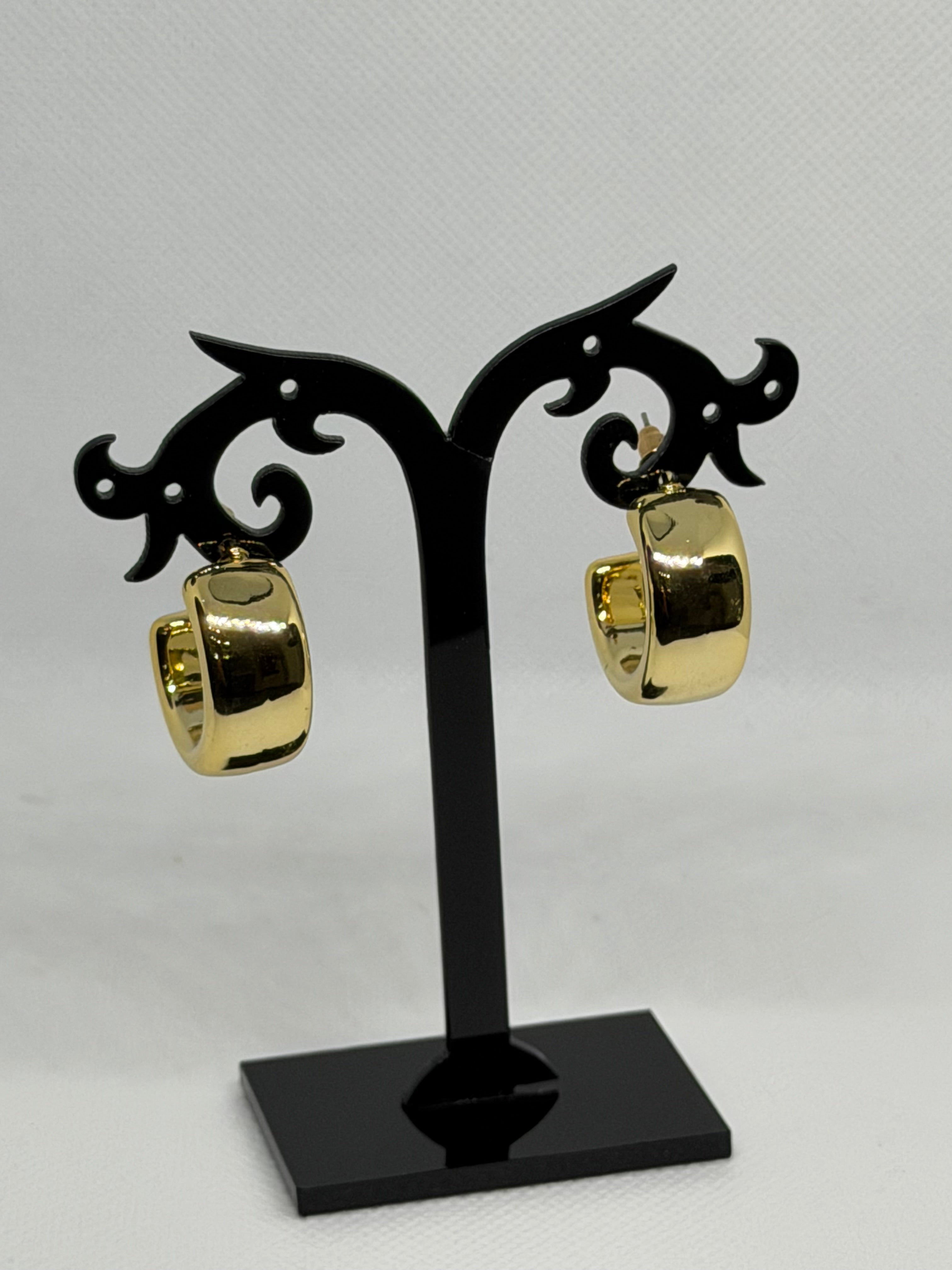 Orecchini mezzi cerchio gold