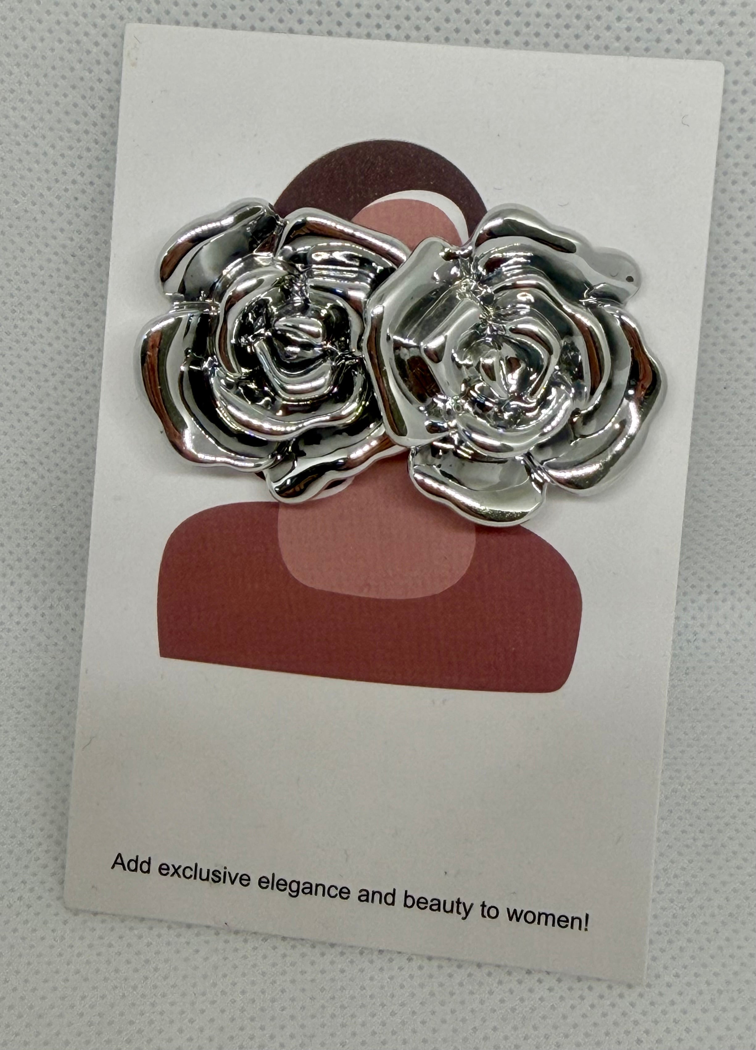 Orecchini fiori rilievo