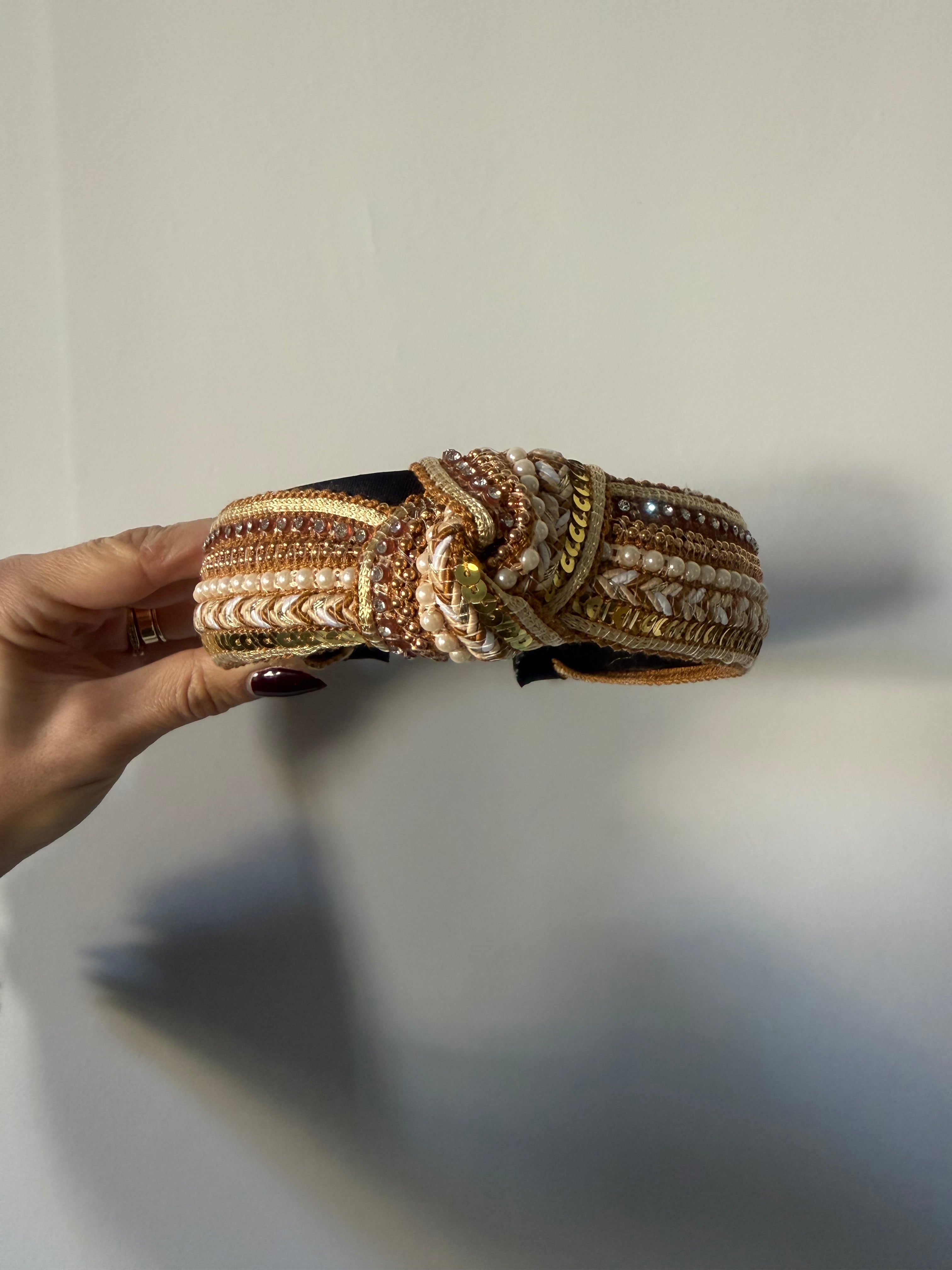 Cerchietto nodo con strass