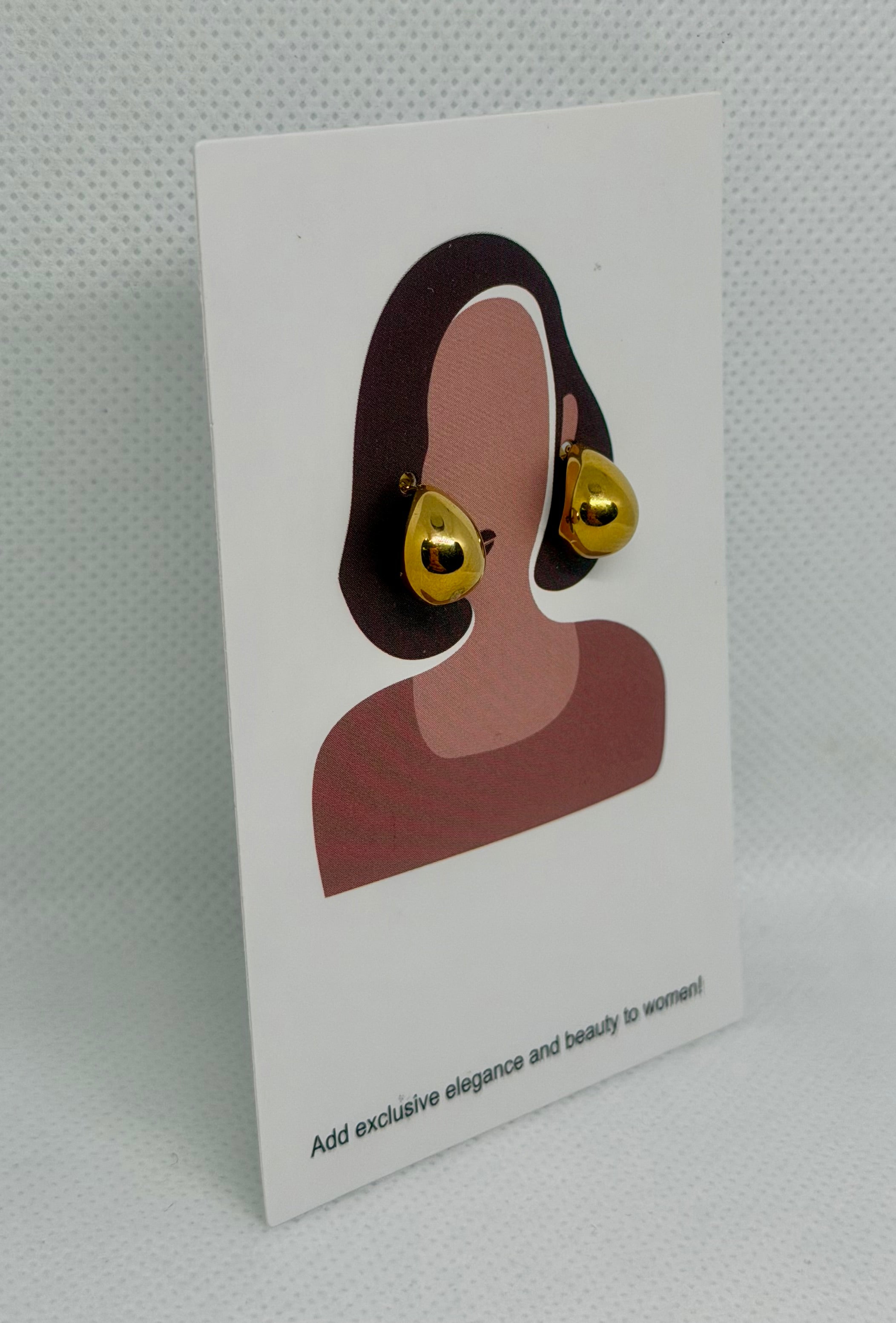 Orecchini lobo goccia arrotondata