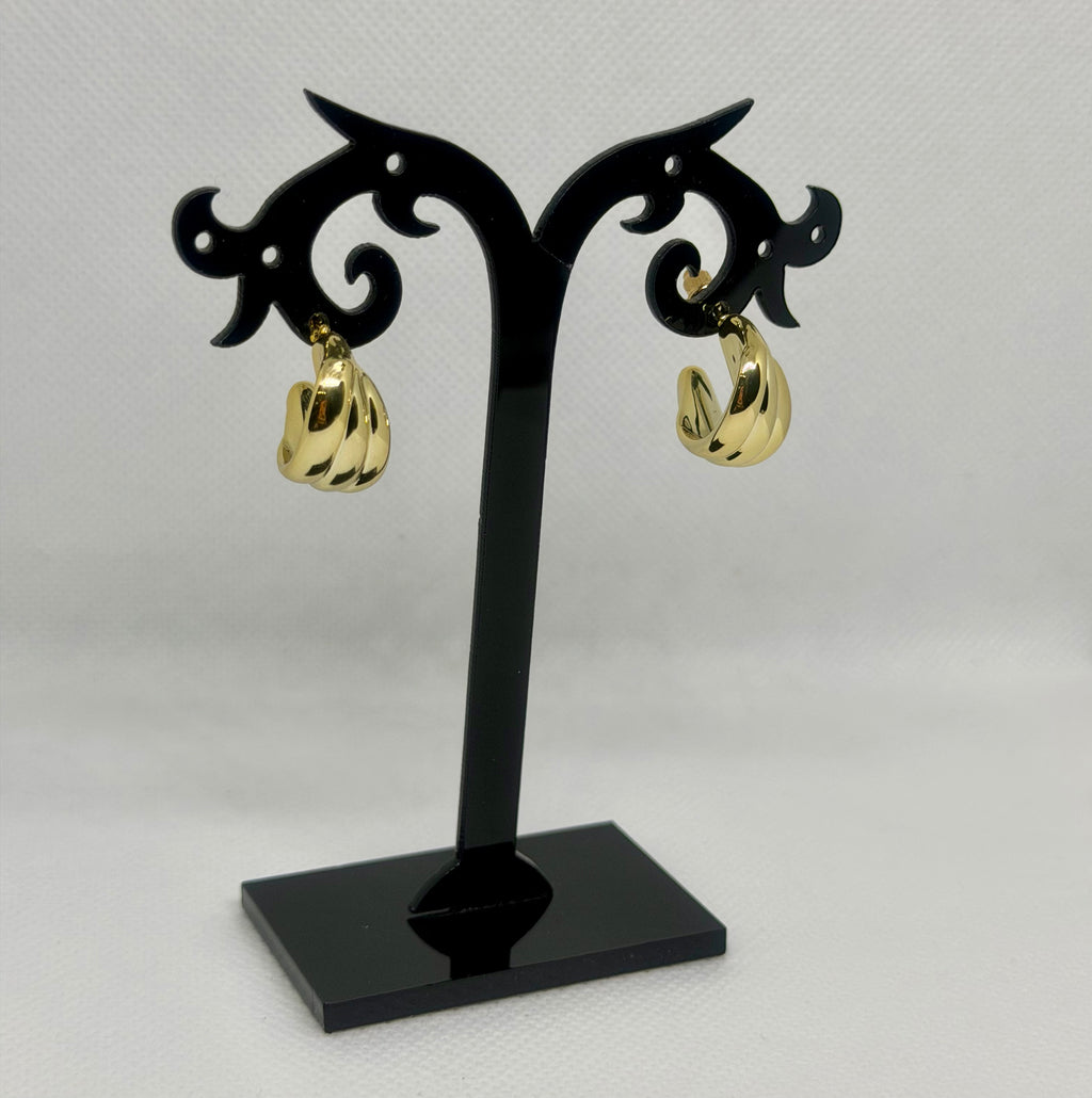 Orecchini goccia striata