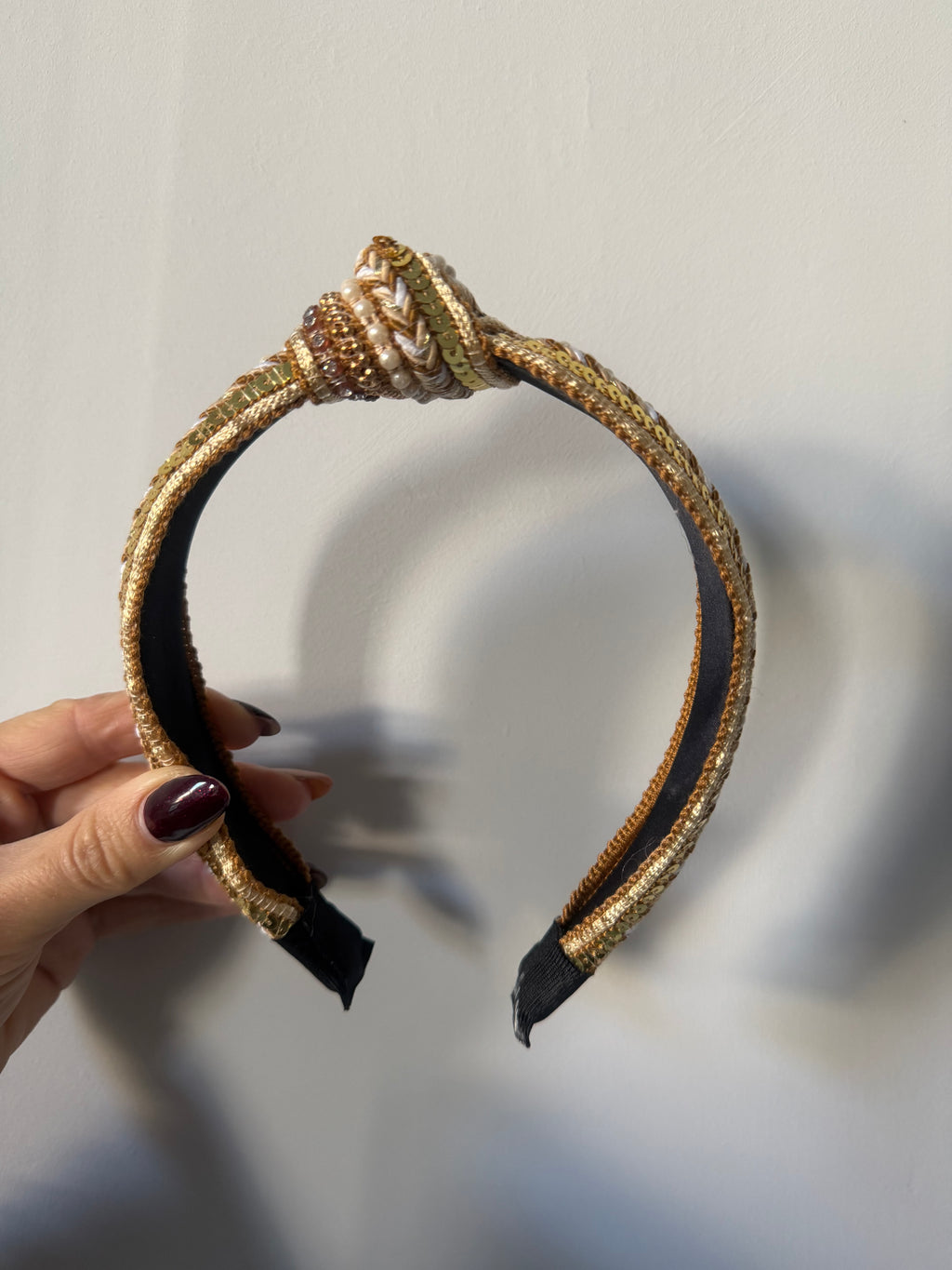 Cerchietto nodo con strass