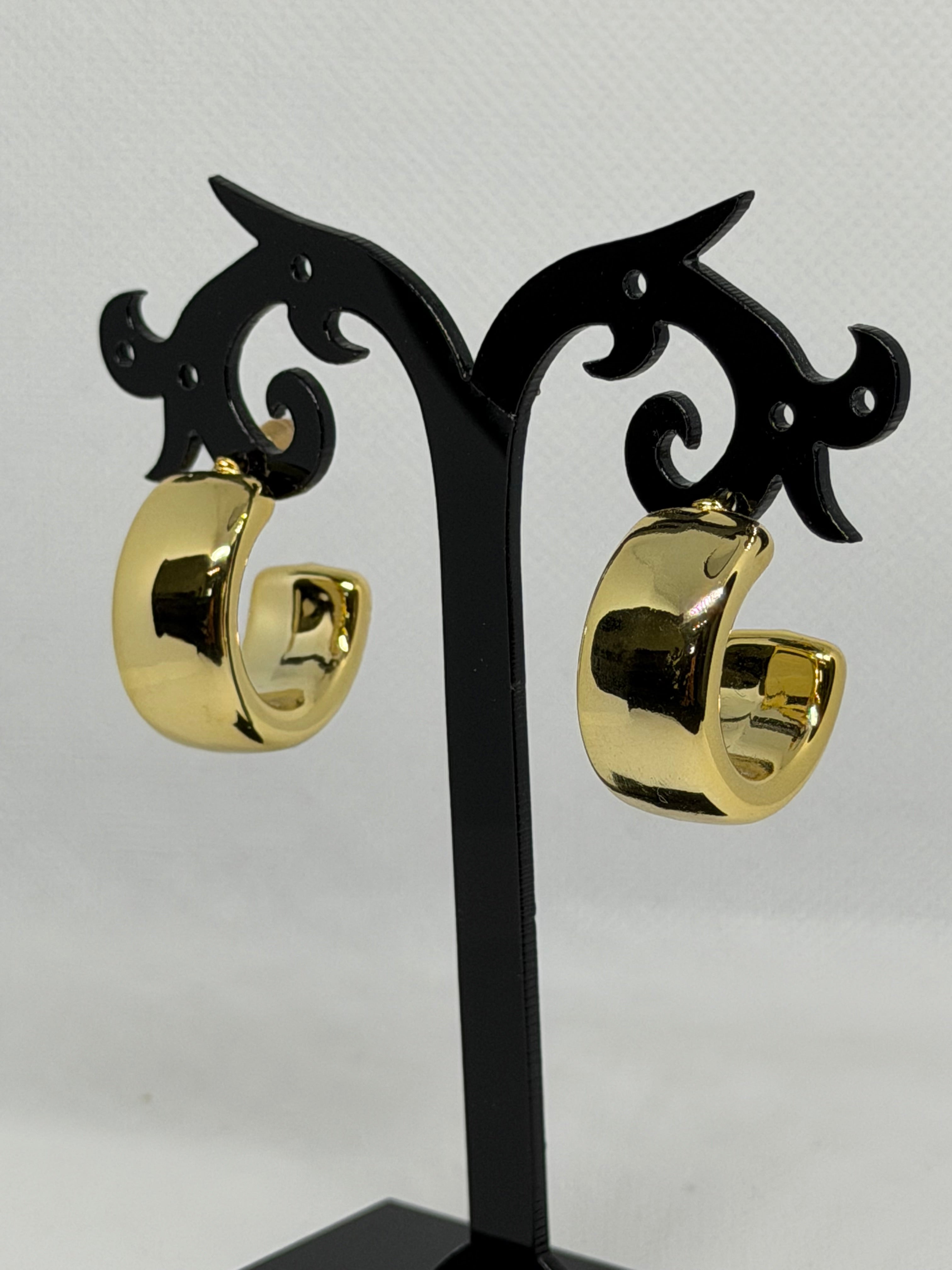 Orecchini mezzi cerchio gold