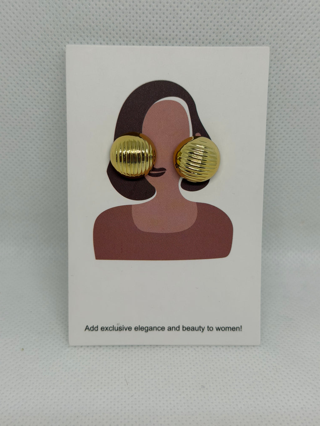 Orecchino bottone gold