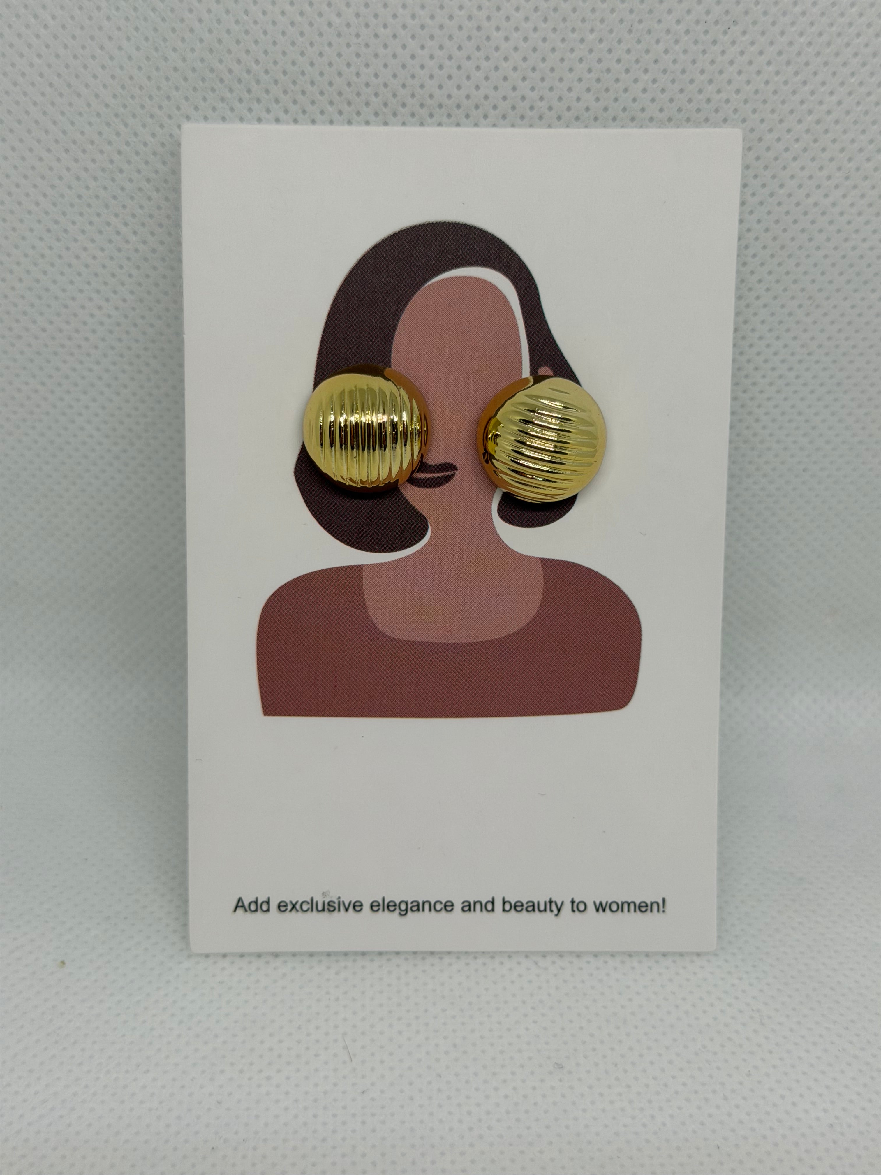 Orecchino bottone gold