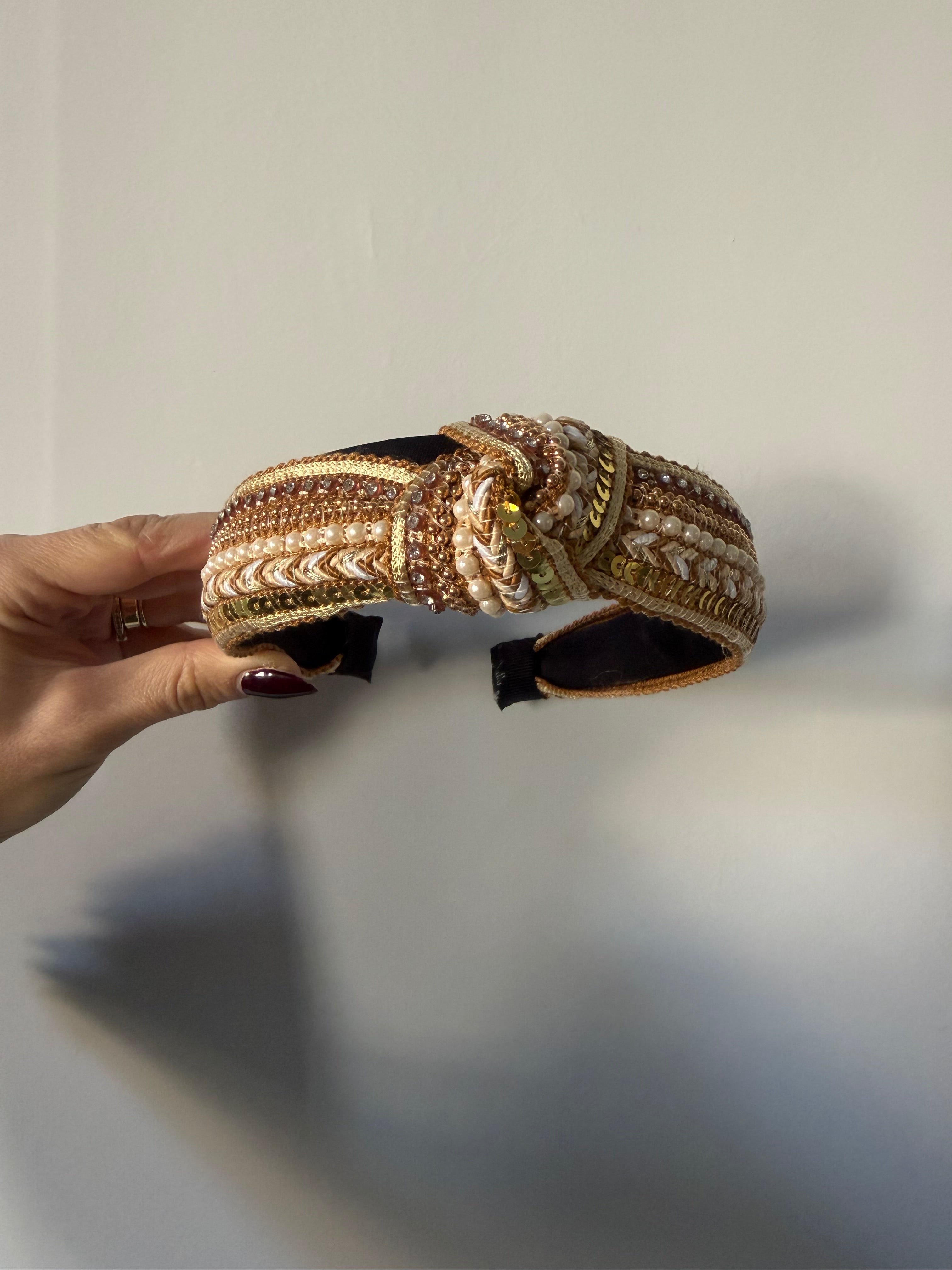 Cerchietto nodo con strass